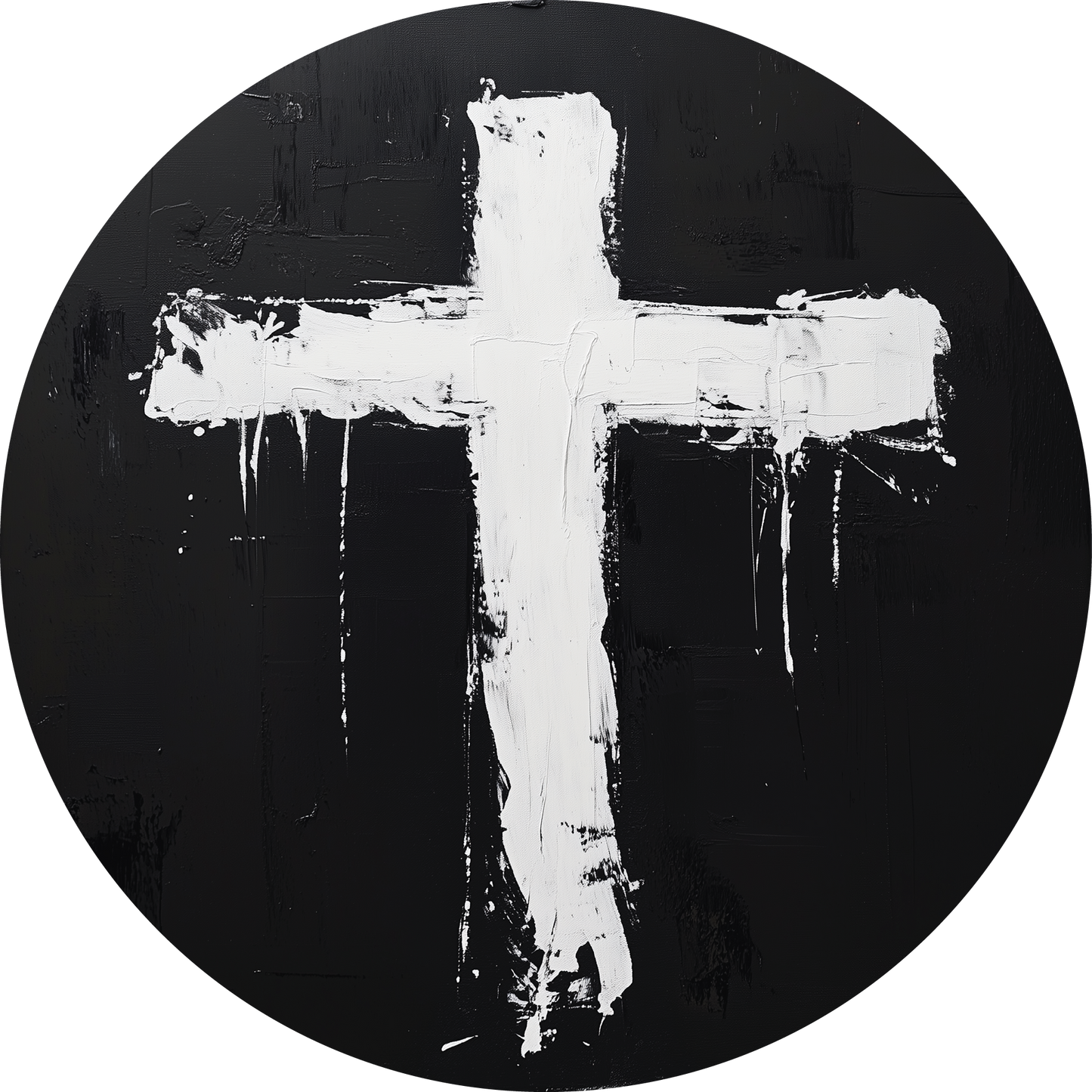Acoustic Guitar Sound Hole Cover – White Cross Design Sound Hole Insert