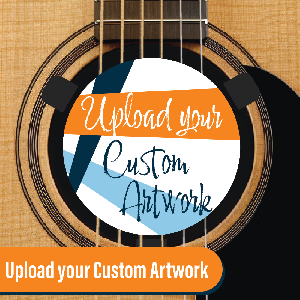 Custom Acoustic Guitar Feedback Buster – Upload your own artwork for a custom Level Logo