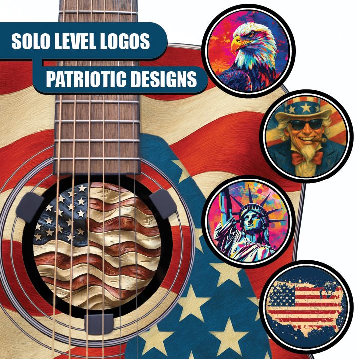 Patriotic Designs | Level Logos | Acoustic Guitar Feedback Busters