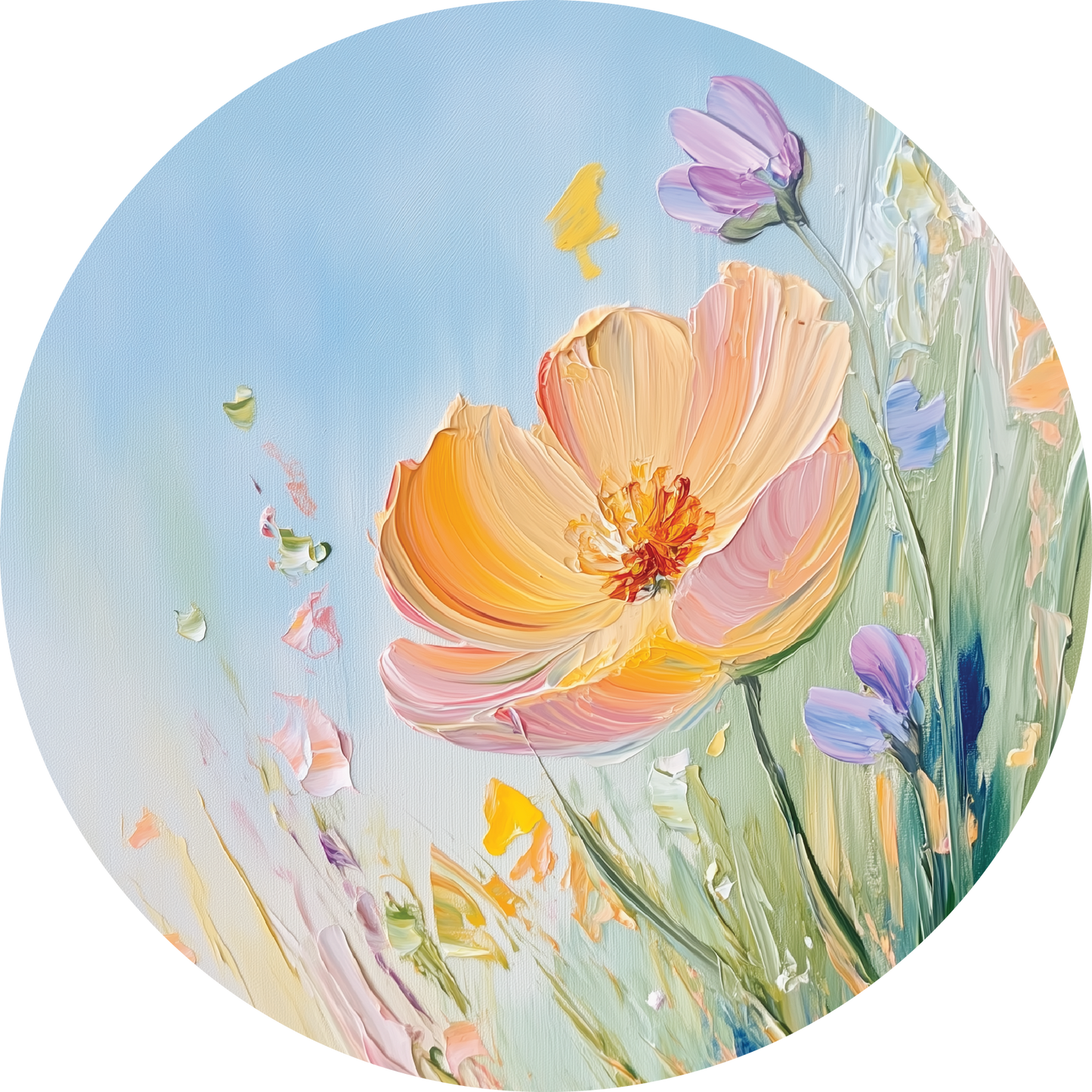 Acoustic Guitar Sound Hole Cover – Spring Flower Design Sound Hole Insert