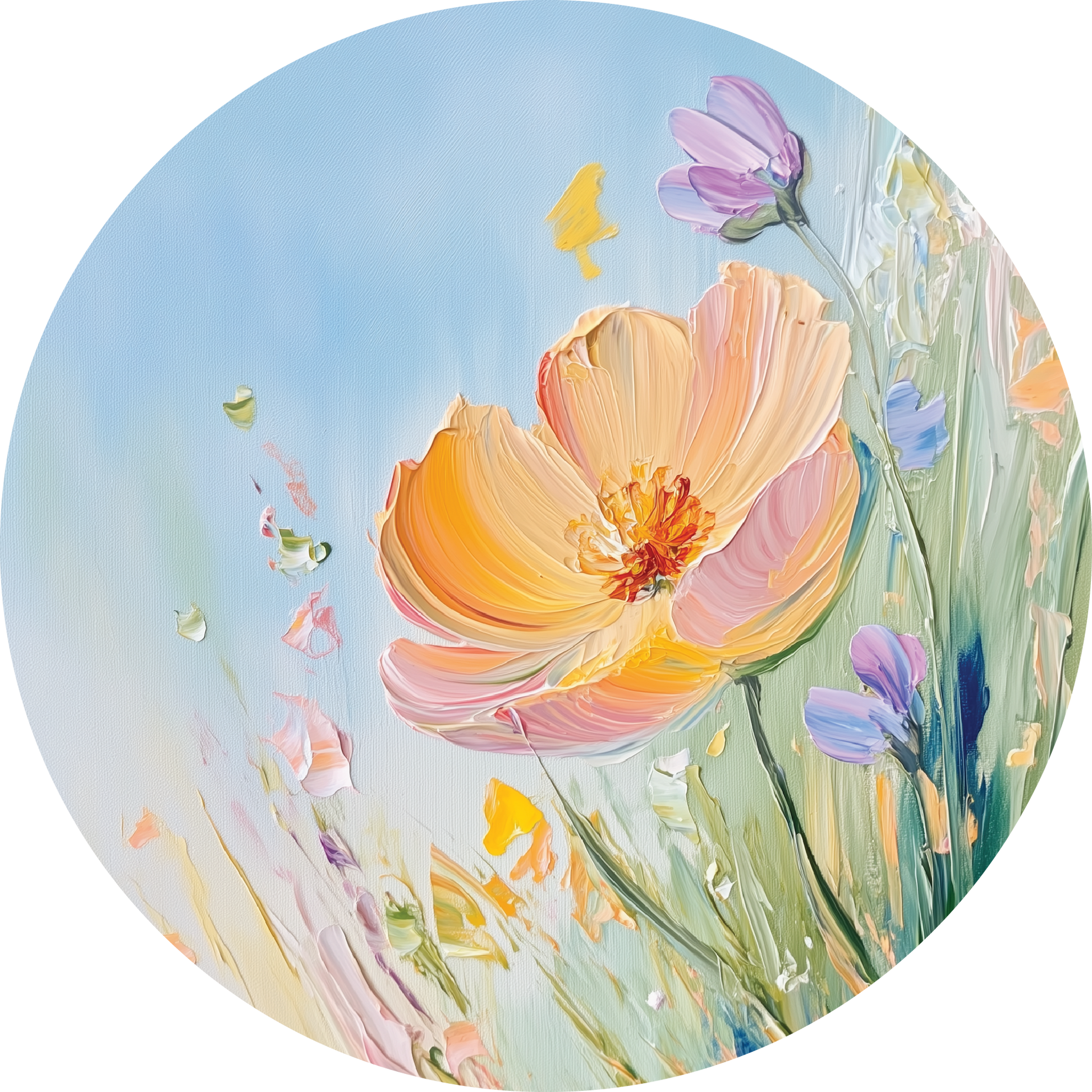 Acoustic Guitar Sound Hole Cover – Spring Flower Design Sound Hole Insert