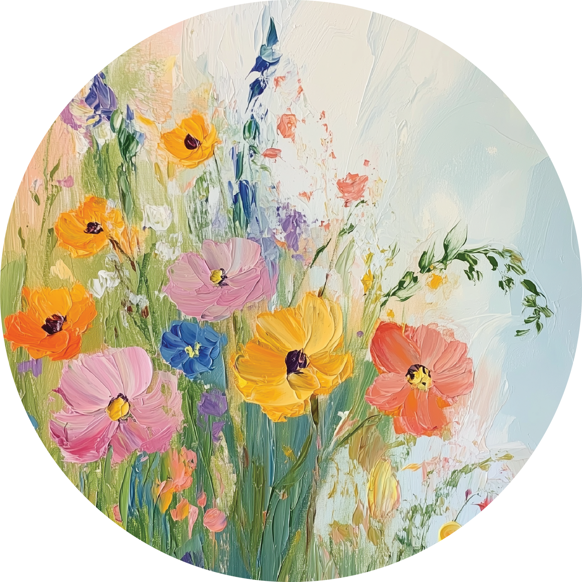Acoustic Guitar Sound Hole Cover – Spring Wildflowers Design Sound Hole Insert